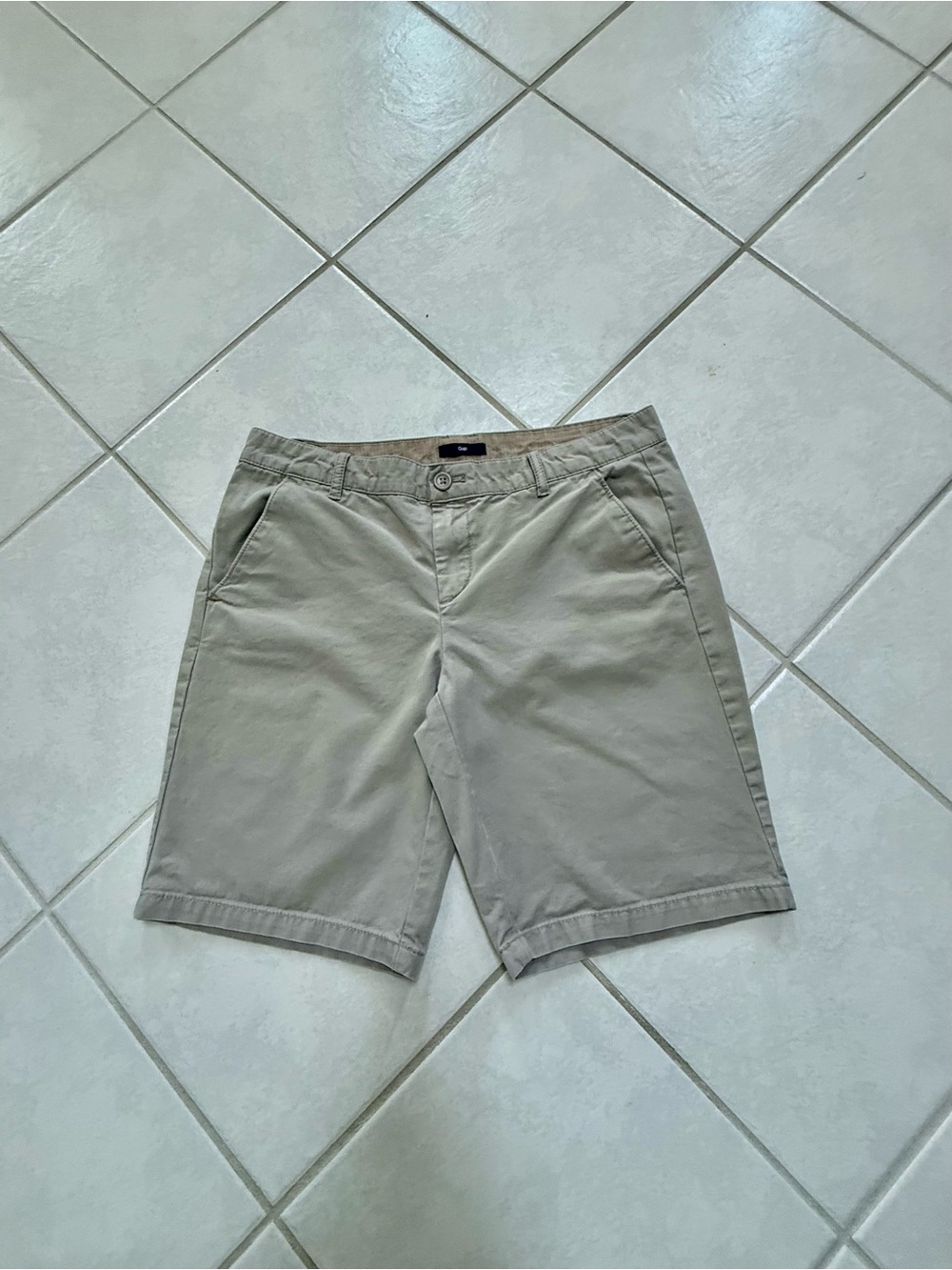EUC GAP Tan Flat-Front Cotton Shorts